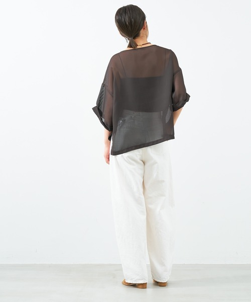 「MICA&DEAL」 デニムハーフパンツ 38 サックスブルー レディース_画像5