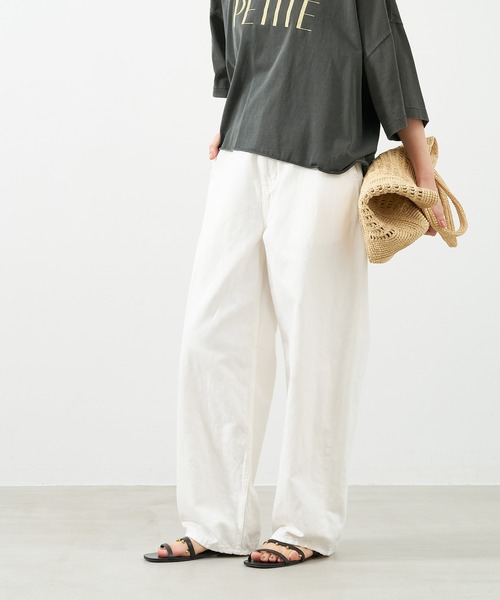 「MICA&DEAL」 デニムハーフパンツ 38 サックスブルー レディース_画像6