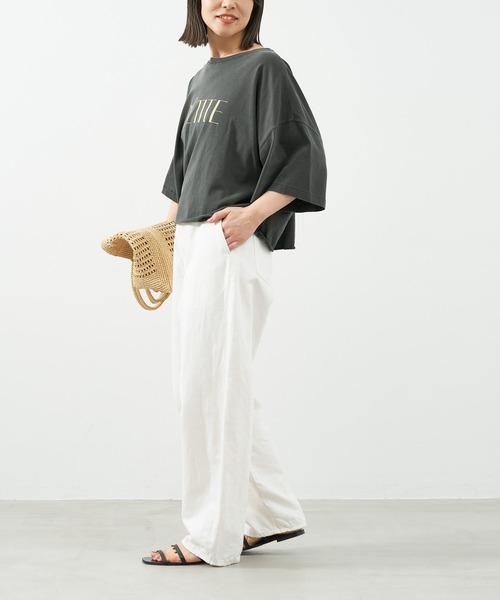 「MICA&DEAL」 デニムハーフパンツ 38 サックスブルー レディース_画像9