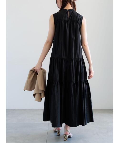 「Te chichi」 ノースリーブワンピース F ブラック レディース_画像9