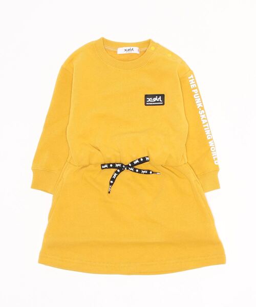 「X-girl Stages」 「KIDS」ニットワンピース 130cm イエロー キッズ_画像2