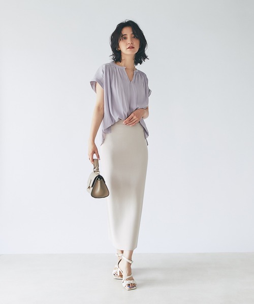 「RIVE DROITE」 半袖ブラウス FREE バイオレット レディース_画像9