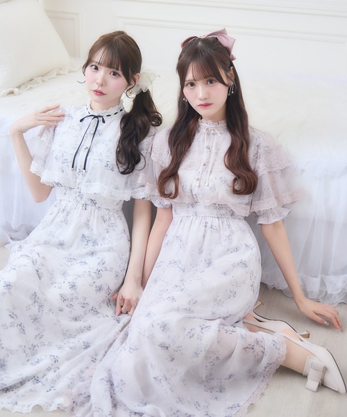 クチュールバイロジータ ワンピース 「新色ピンクが登場」ケープロング