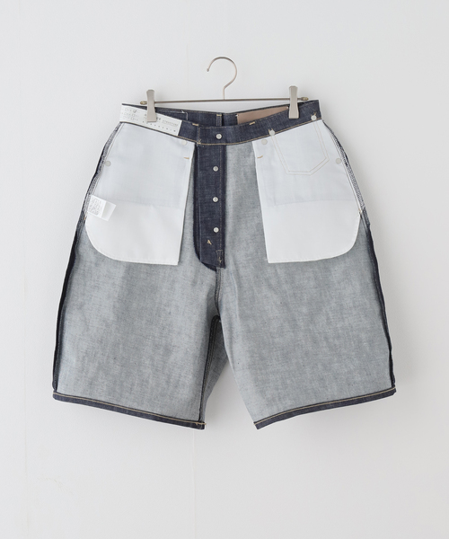 KURO ハーフパンツ パンツ 短パン STRUCTURE SHORT 964244：デニム