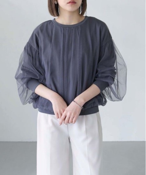 「M.deux」 長袖カットソー MEDIUM ベージュ レディース_画像5