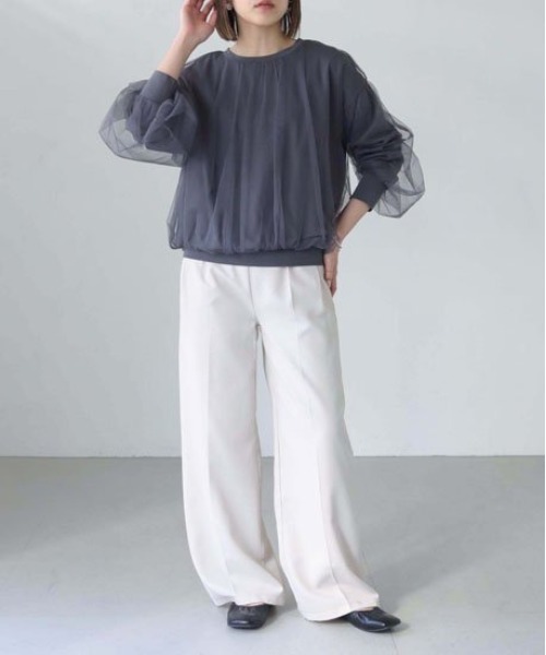 「M.deux」 長袖カットソー MEDIUM ベージュ レディース_画像8