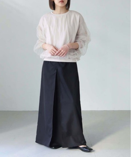 「M.deux」 長袖カットソー MEDIUM ベージュ レディース_画像9
