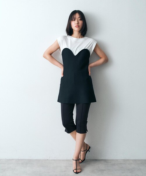 パンツ 「Re」cropped leggings pants レディースの画像