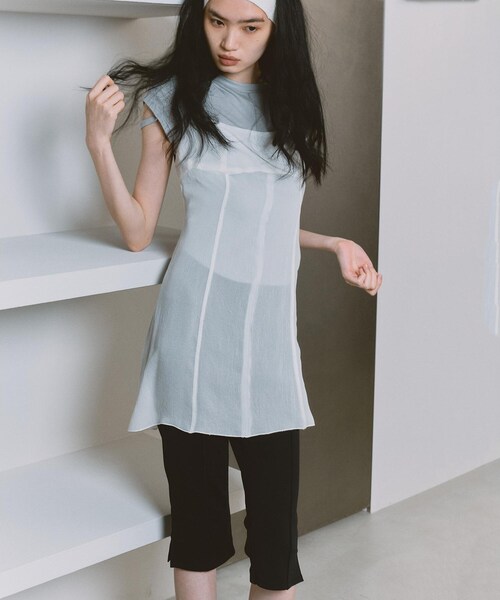 パンツ 「Re」cropped leggings pants レディースの画像