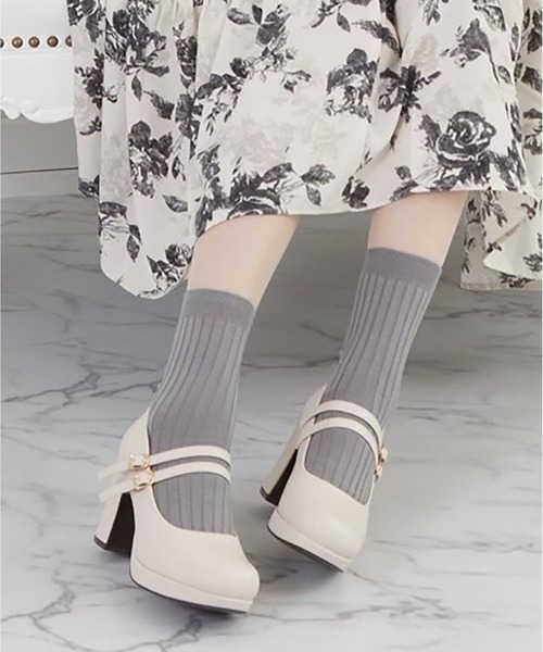「byあしながおじさん」 パンプス 24.5cm ブラック レディース_画像3