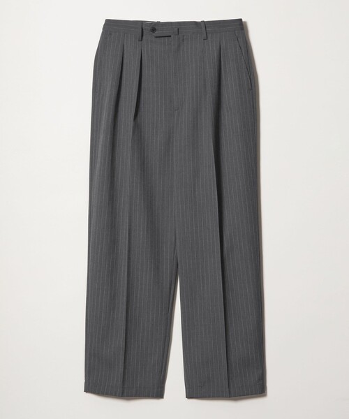 ■美品steven alan スティーブンアラン 2プリーツワイドスラックス STEVEN ALAN（スティーブンアラン） ワイドパンツ スラックス TW