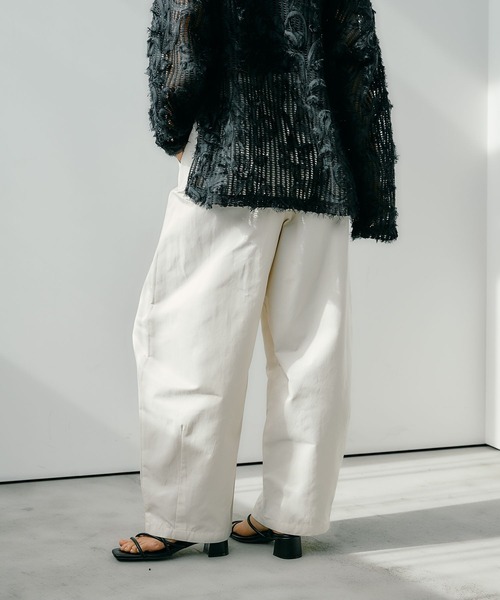「LEPSIM」 イージーパンツ TALL ダークブラウン レディース_画像4