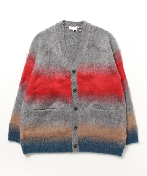 「AMERICAN RAG CIE」 ニットカーディガン L レッド メンズ_画像7