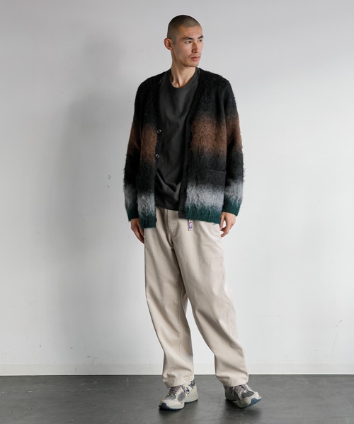 「AMERICAN RAG CIE」 ニットカーディガン L レッド メンズ_画像9