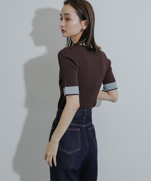 「SENSE OF PLACE by URBAN RESEARCH」 半袖ニット ONE ベージュ レディース_画像10