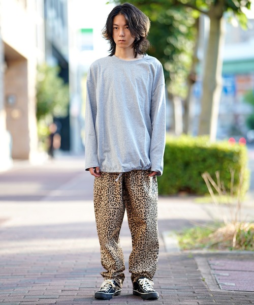 【はき心地最高ストレッチ！ 美脚自慢のあなたに】レオパード柄 メンズパンツ COOKMAN（クックマン） パンツ シェフパンツ イージーパンツ