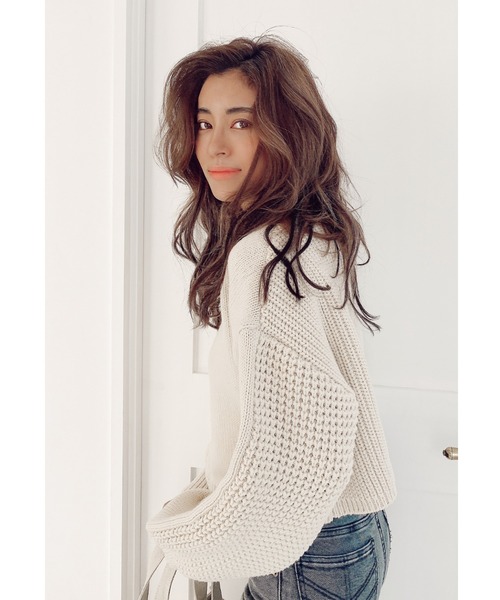 ALEXIA STAM（アリシアスタン） ニット セーター Puff Sleeve Cropped
