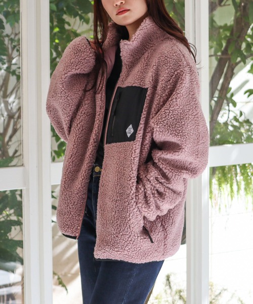 ブルゾン アウター 「ボアハイネックZIPブルゾン」 レディース メンズ