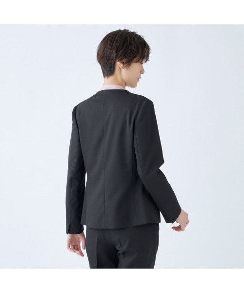 SUIT SELECT スーツ 「セットアップ対応」「洗えるノーカラー