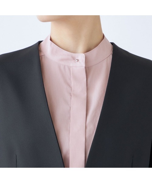 SUIT SELECT スーツ 「セットアップ対応」「洗えるノーカラー