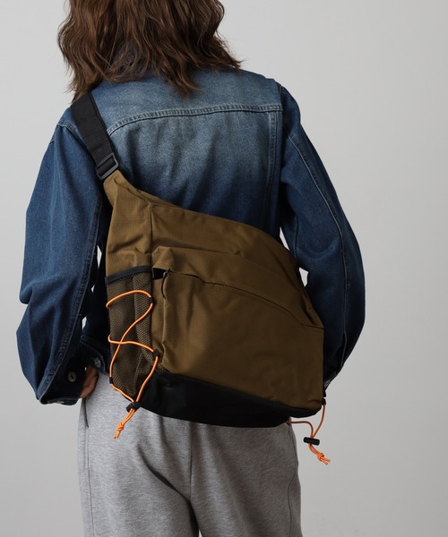 SHELTER テック ワンショルダー ボディ スリングバッグ 青グレー y2k 