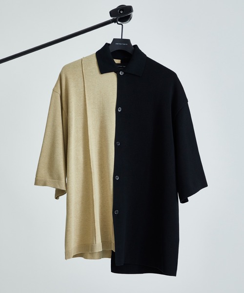 36 割引ネイビー ブラック Free メンズ M Lサイズ相当 激安超安値 ポロシャツ アシンメトリーニットシャツ トップス メンズファッション ファッションネイビーブラックfree メンズ M Lサイズ相当 Baltic Jewelry Com