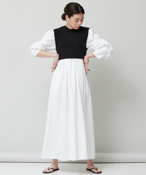 ワンピース Curensology(カレンソロジー)/コットンリネンピュアタックワンピース Curensology カレンソロジー