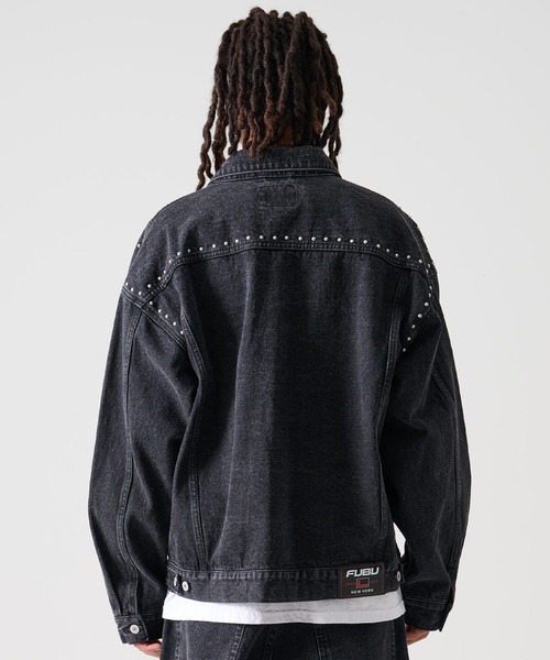 FUBU（フブ） デニムジャケット gジャン スタッズ コットン デニム