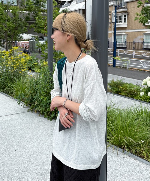 feepur tシャツ スラブ調オーバーシアートップス レディース