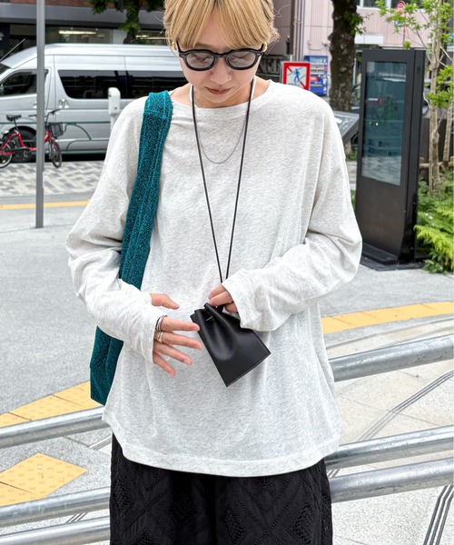 feepur tシャツ スラブ調オーバーシアートップス レディース