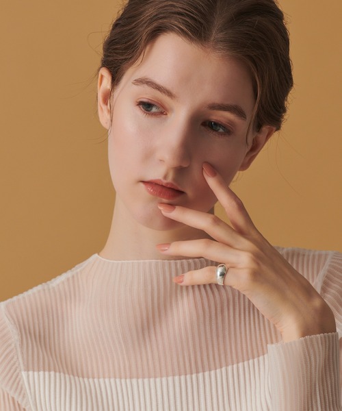 agete（アガット） 指輪 リング シルバーダイヤモンドピンキーリング