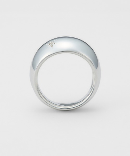 agete（アガット） 指輪 リング シルバーダイヤモンドピンキーリング