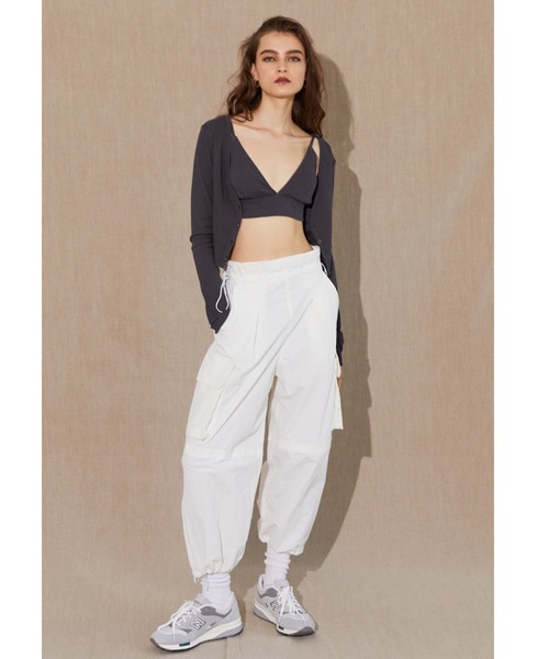 ALEXIA STAM - ALEXIA STAM 　ウェルネス　 UVカット　パッドinリブトップス ALEXIA STAM Wellness Rib Bra Top / UVカットパッドinブラ