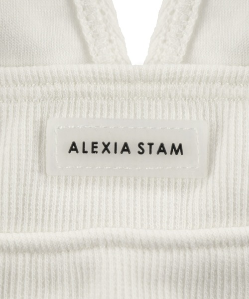 ALEXIA STAM - ALEXIA STAM 　ウェルネス　 UVカット　パッドinリブトップス ALEXIA STAM Wellness Rib Bra Top / UVカットパッドinブラ