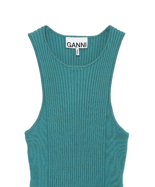 GANNI（ガニー） タンクトップ ノースリーブ MMELANGE KNIT TOP