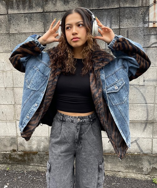 Roger&Raw デニムジャケット gジャン ファー×デニムジャケット