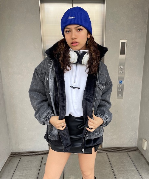 MIXED CULTURE ファーデニムジャケット レディース デニム Roger&Raw デニムジャケット gジャン ファー×デニムジャケット