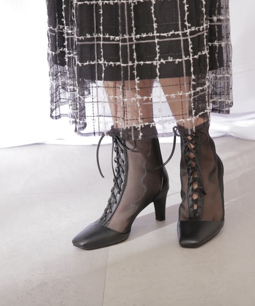 ブーツ レースアップメッシュブーツ レディース 楽天市場】ブーツ