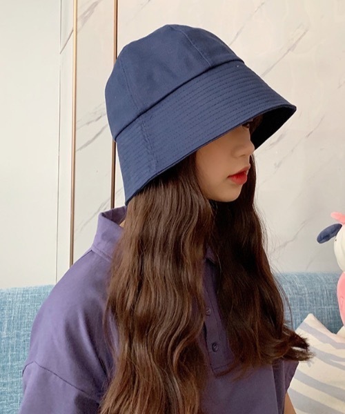 帽子 ハット 「4色展開」ツイルカラー バケットハット レディース