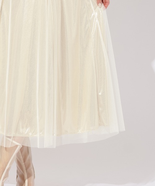 And Couture スカート シャイニーラメチュールオーバースカート