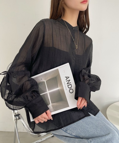 ブラウス シャツ 2WAYスリットブラウス577729 レディース Heather ブラウス シャツ フロントスリットブラウス 141584