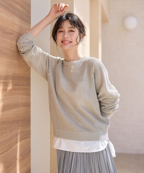 ANY（エニィ） ニット セーター メッシュプルオーバー レディース