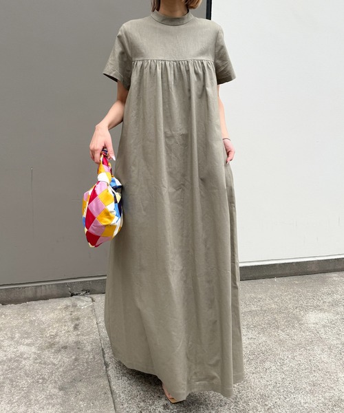 シャルミエール フリルロングワンピース＆ヘッドドレス セットグリーン Chalmiere シャルミエール フリルロングワンピース グリーン