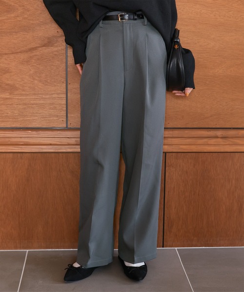 新品未使用 H b&y ワイド ストレート パンツ スラックス トラウザー エイチ ビューティー＆ユースのスラックスの商品一覧