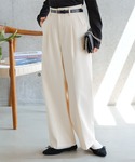 ワイドパンツ スラックス パンツ 「 低身長向...の詳細画像2