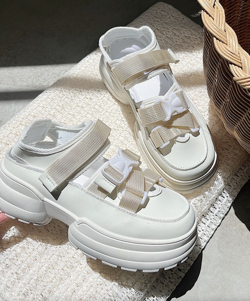 Nana スニーカー ベルト厚底シューズ レディース : ZOZOTOWN Yahoo!店