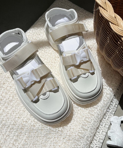 Nana スニーカー ベルト厚底シューズ レディース : ZOZOTOWN Yahoo!店