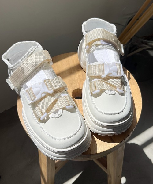 Nana スニーカー ベルト厚底シューズ レディース : ZOZOTOWN Yahoo!店