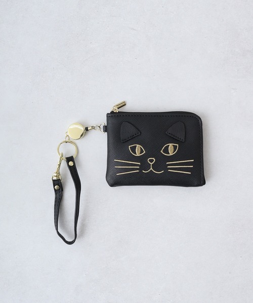 FUNALIVE パスケース 猫刺繍リール付パスケース : ZOZOTOWN