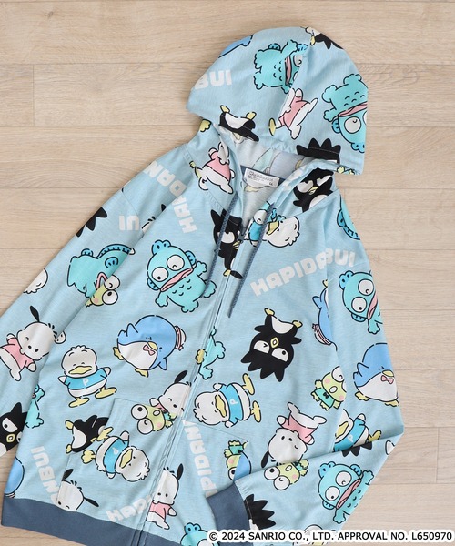 sanrio（サンリオ） パーカー サンリオキャラクターズ 総柄ZIPパーカー